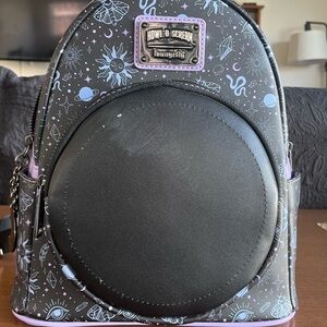 Loungefly Black and Lavender Celestial Backpack